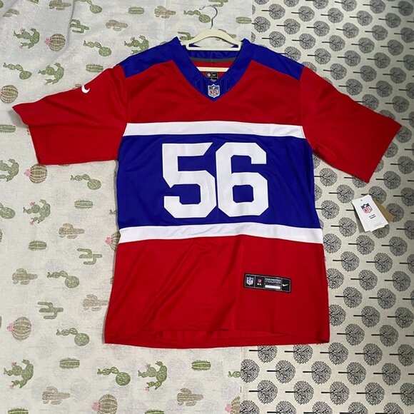 New York Giants 1990 Lawrence Taylor Mitchell Ness Royal #56